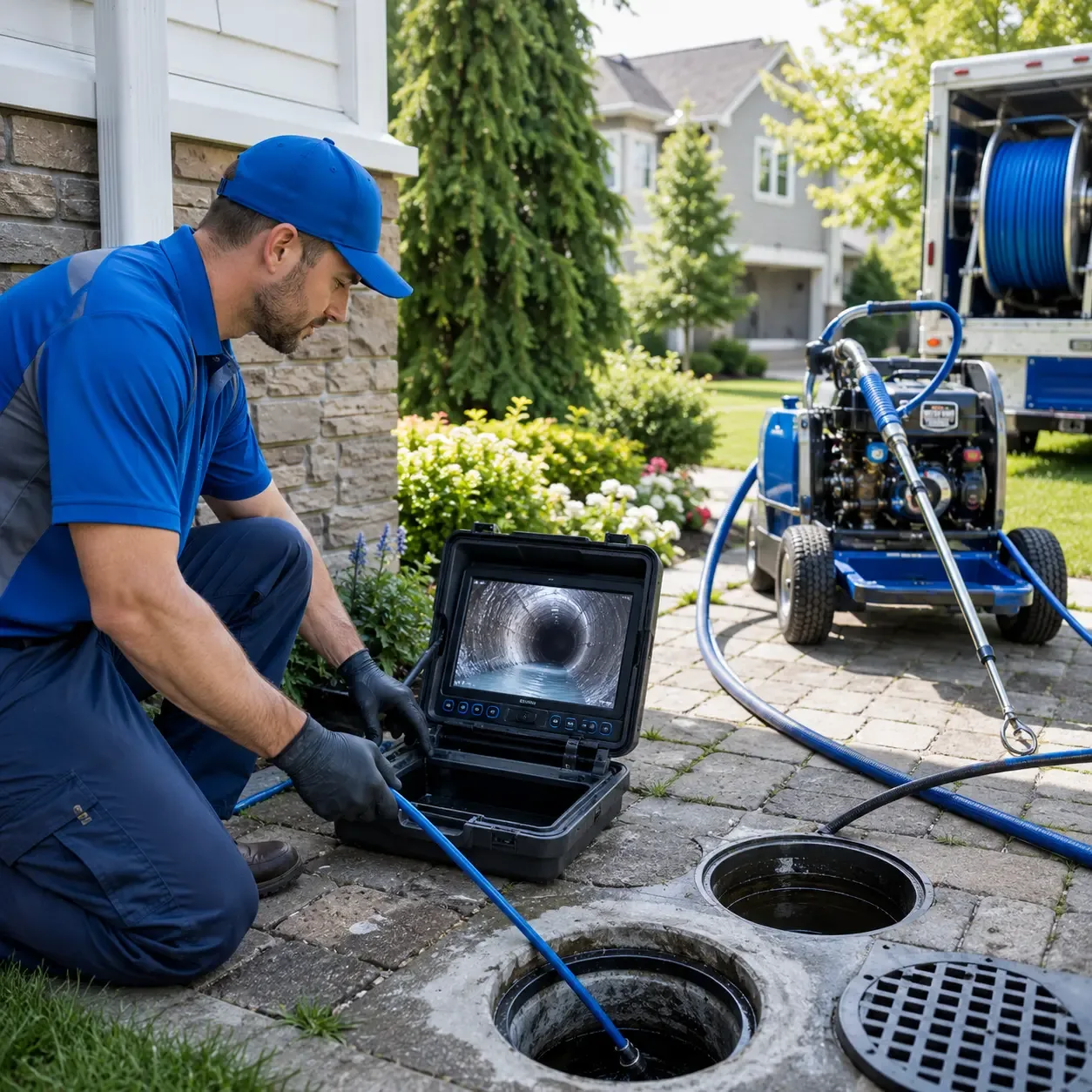Outdoor drain cleaning professionals serving Shoreham, NY